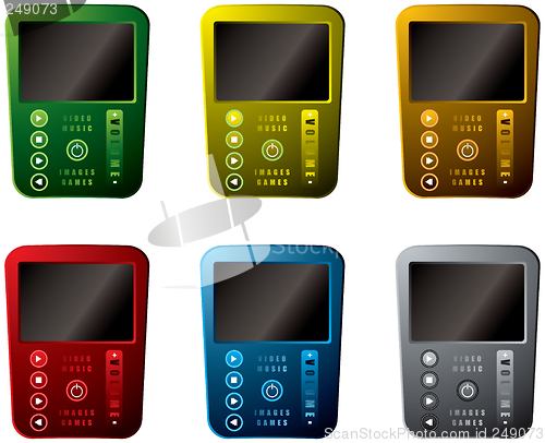 Image of six media players