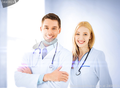 Image of two young attractive doctors