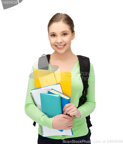 Image of student with books and schoolbag