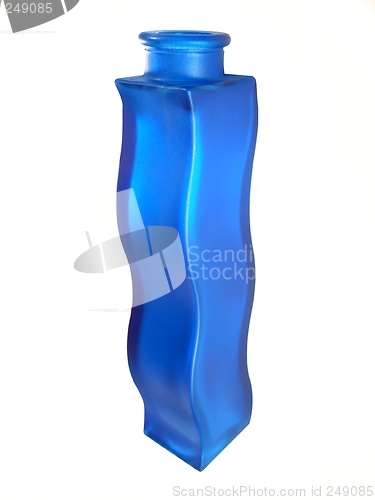 Image of Blue glass bottle