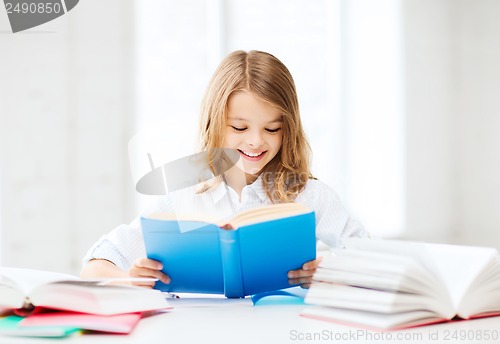 Image of student girl studying at school