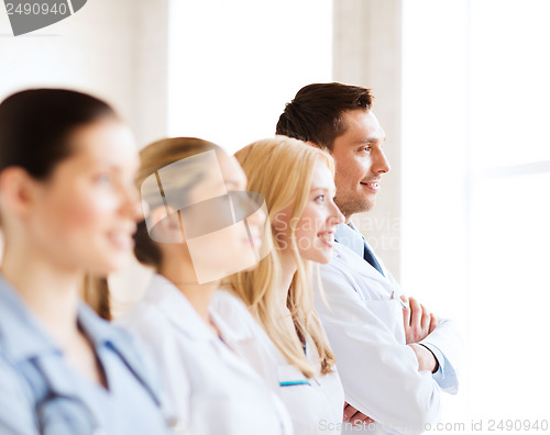 Image of young team or group of doctors