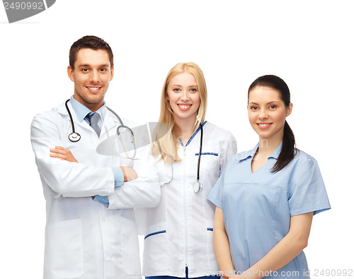 Image of young team or group of doctors