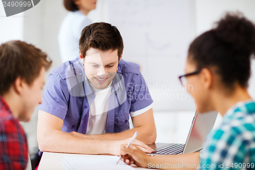 Image of group of students studying at school