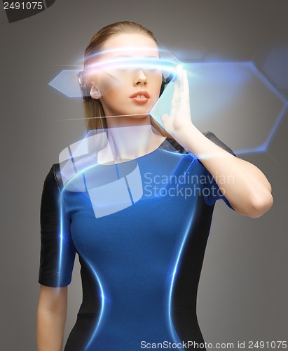 Image of woman in futuristic glasses