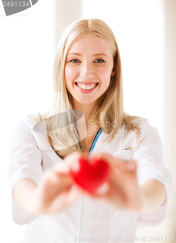 Image of female doctor with heart