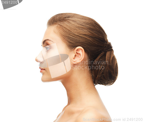 Image of face of woman with beautiful hairstyle