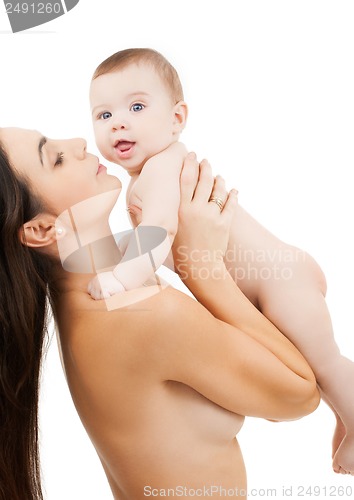 Image of happy mother with adorable baby