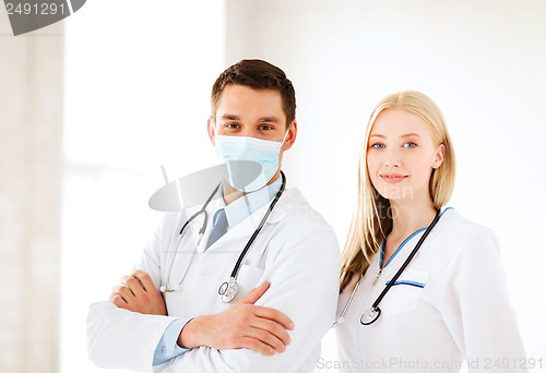 Image of two young attractive doctors