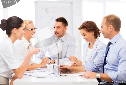Image of business team having meeting in office
