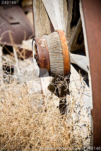 Image of old wagon wheel