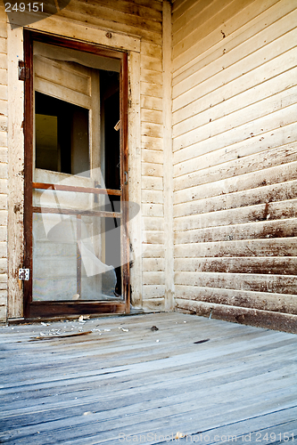 Image of door of haunted house