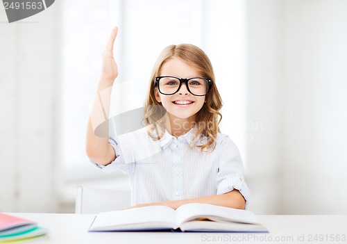 Image of student girl studying at school