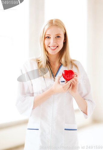 Image of female doctor with heart