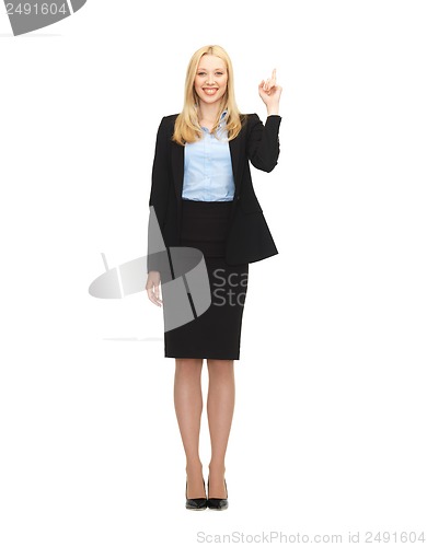 Image of woman with her finger up