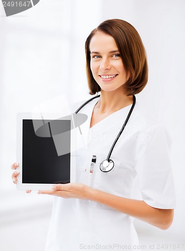 Image of female doctor with tablet pc