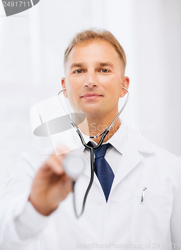 Image of male doctor with stethoscope