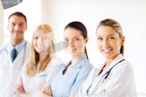 Image of young team or group of doctors