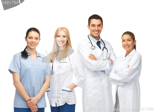 Image of young team or group of doctors