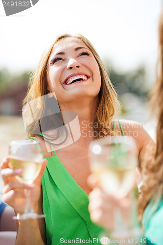 Image of girl with champagne glass