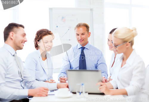 Image of business team having meeting in office