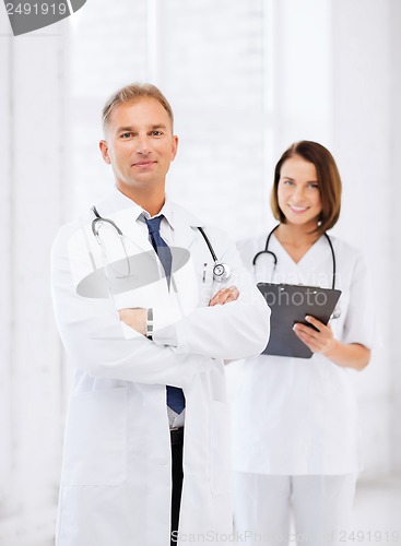 Image of two doctors in hospital