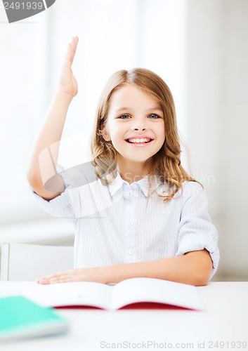 Image of student girl studying at school