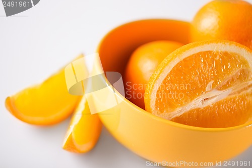 Image of sliced orange in a bowl