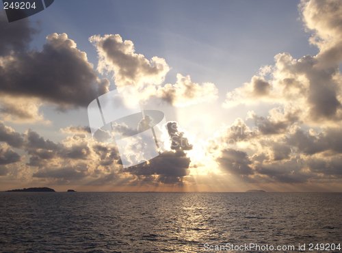 Image of Sunrise over the ocean