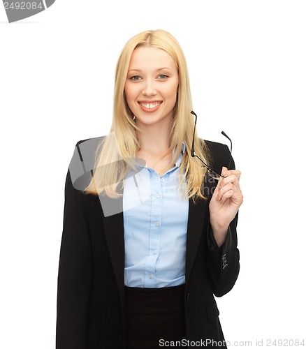 Image of smiling woman with eyeglasses