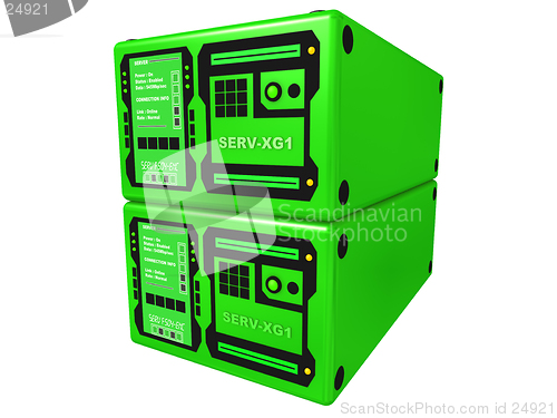 Image of Green 3d server #2