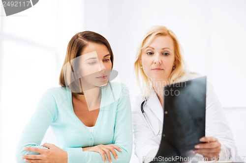 Image of doctor with patient looking at x-ray