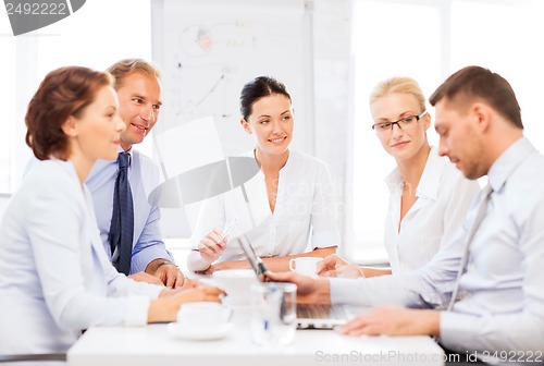 Image of business team having meeting in office