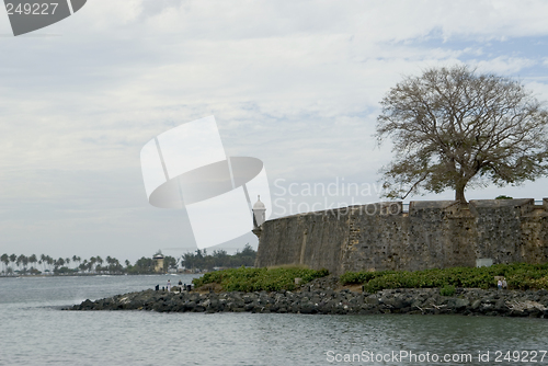 Image of sentry post at the wall el morro