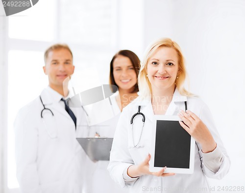 Image of female doctor with tablet pc