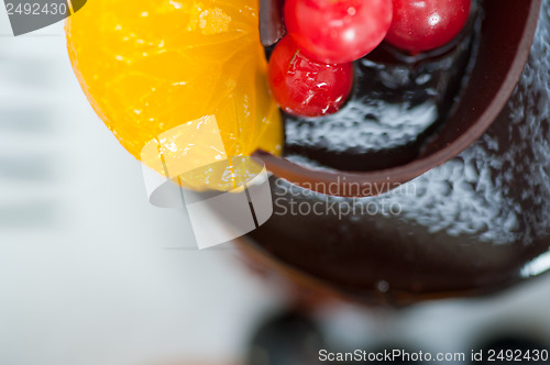 Image of chocolate and fruit cake