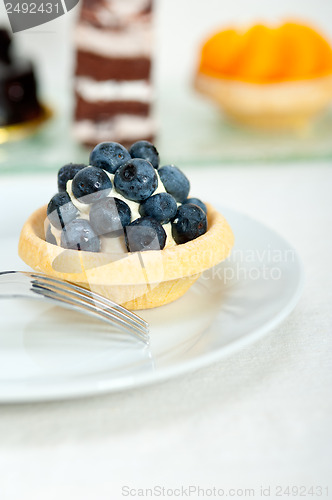 Image of blueberry cream cupcake