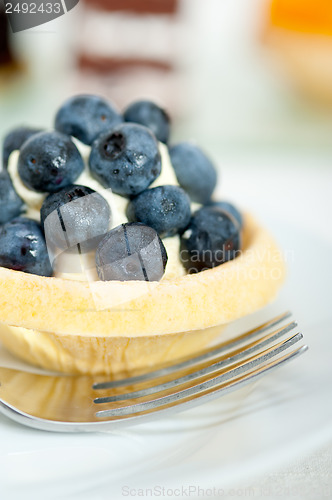 Image of blueberry cream cupcake