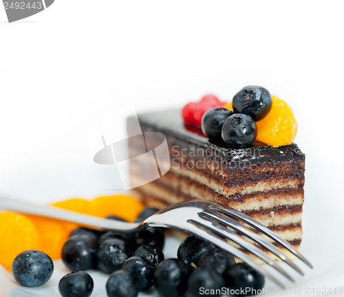 Image of chocolate and fruit cake