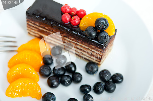 Image of chocolate and fruit cake