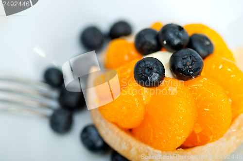 Image of blueberry cream cupcake