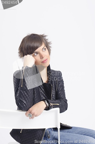 Image of real young cute woman