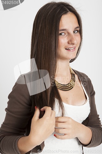 Image of real young cute woman