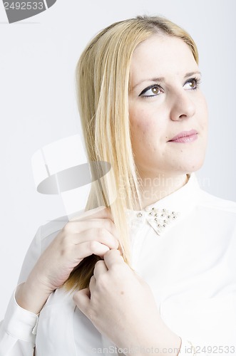 Image of real young cute woman