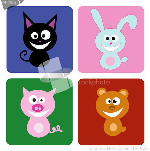 Image of Cute animals, illustration