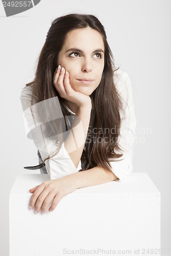 Image of real young cute woman
