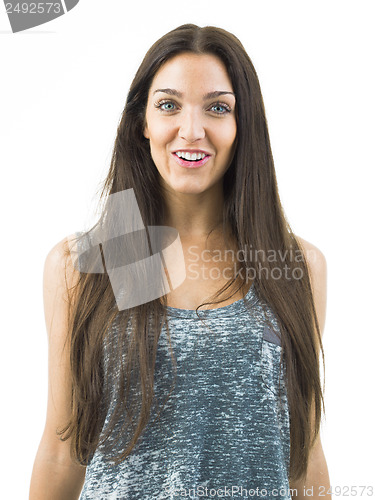 Image of real happy young woman