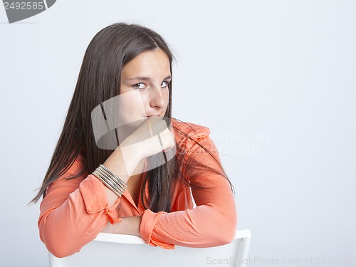 Image of real young cute woman