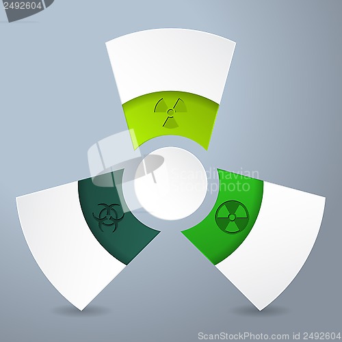 Image of Infographic design with bio hazard labels