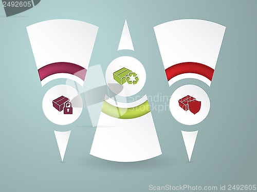Image of Infographic background with product labels 
